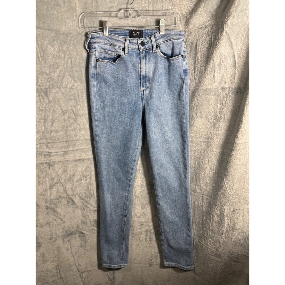 PAIGE Margot Ankle Peg Jeans Womens Size 28 Light Wash High Rise Stretch Denim
